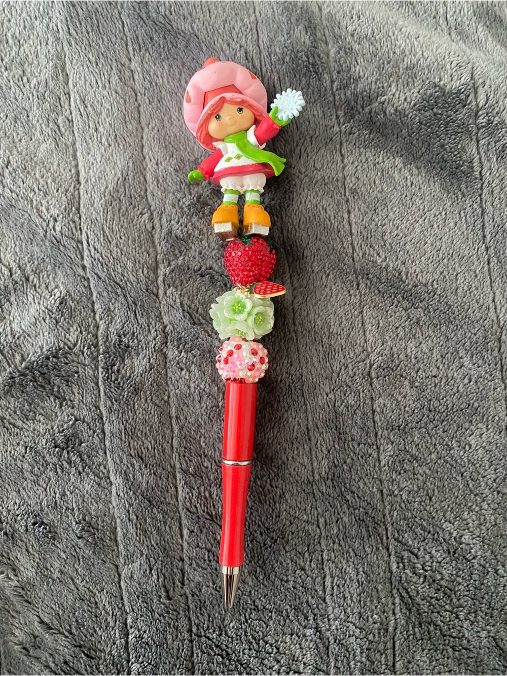 Strawberry Themed Red Kids Decorative Pen